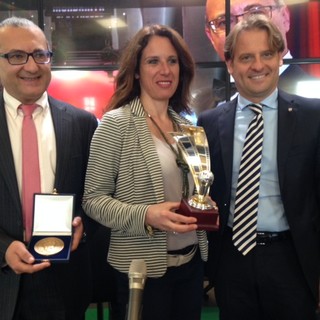 Nella foto il direttore artistico del Video Festival, Fiorenzo Runco insieme agli assessori agli Spettacoli e Cultura, Ilaria Cavo e all’Urbanistica, Marco Scajola