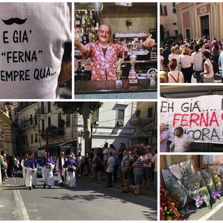 Sanremo: centinaia di 'collantini' oggi pomeriggio al funerale di Fernando Foschini, Messa celebrata da Mons. Alvise Lanteri (Foto)