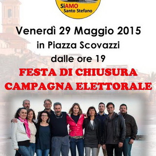 Santo Stefano al Mare: 'SiAMO Santo Stefano' invita tutti i concittadini a partecipare alla grande festa di chiusura della campagna elettorale venerdì sera.