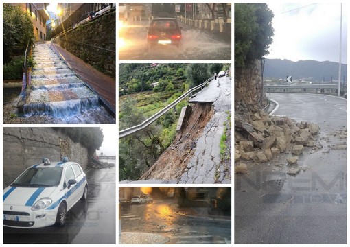 Sanremo: primi danni dal maltempo, frana in strada Valloni che è isolata, chiusa via Duca D'Aosta (Foto) Sanremo: primi danni dal maltempo, frana in strada Valloni che è isolata, chiusa via Duca D'Aosta (Foto)