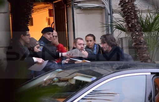 #Festival2017: ecco Keanu Reeves e Robbie Williams acclamati dai fans fuori dagli alberghi (Foto)