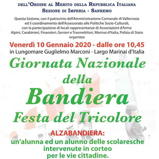 Vallecrosia: venerdì prossimo, festa del Tricolore sul Lungomare Guglielmo Marconi