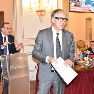 Alberto Biancheri all'evento per la chiusura del suo mandato 2014-2024