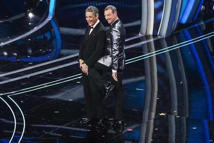 Amadeus e Fiorello lo scorso anno al Festival di Sanremo
