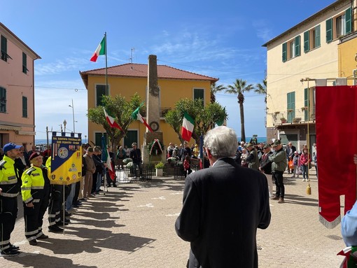 Riva Ligure: celebrazione istituzionale in piazza Matteotti  per la Festa della Liberazione