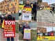 Le immagini della manifestazione davanti al Palasalute di via San Francesco