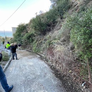 Le immagini della strada ripulita Le immagini della strada ripulita