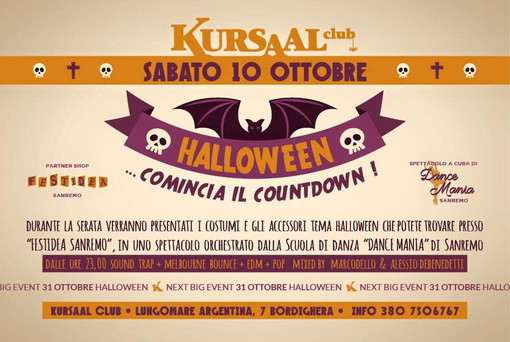 Bordighera: sabato prossimo al Kursaal Club una serata 'pre Halloween' con i costumi e i trucchi di 'Festidea'