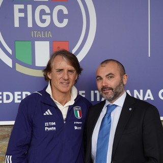 Federico Marchi con Roberto Mancini Federico Marchi con Roberto Mancini
