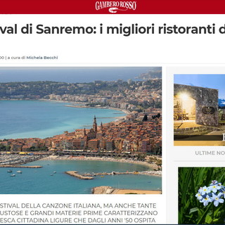 Sanremo nuovamente scambiata per Mentone: errore del 'Gambero Rosso' per la solita foto panoramica