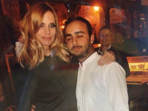 Filippa Lagerback con Raffaele del Da Nicò