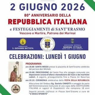 Ospedaletti celebra la Festa della Repubblica e Sant’Erasmo.