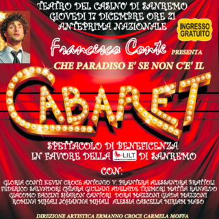 Sanremo: il 17 dicembre spettacolo di beneficenza al Casinò insieme alla Lilt