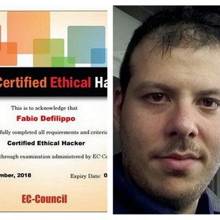 Il sanremese Fabio Defilippo ha ricevuto dagli Stati Uniti il certificato di ‘Ethical hacker’ dall’Ec Council