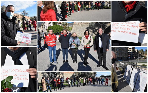 Sanremo dice un secco 'NO ALLA VIOLENZA SULLE DONNE': oggi un Flashmob in Pian di Nave (Foto e Viceo)