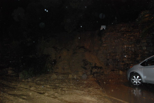 La frana alla curva della Sanson