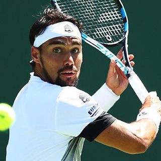 Nella foto Fabio Fognini in azione