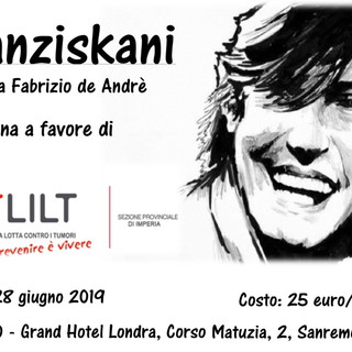 Aperte le prenotazioni per l’apericena Lilt di fine giugno con il live de 'I Franziskani' al Grand Hotel Londra di Sanremo