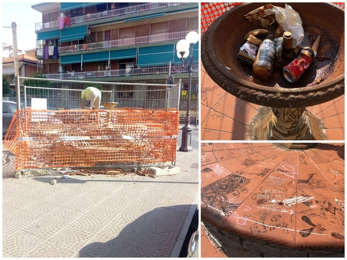 Diano Marina: abbattuta la degradata fontana di via Petrarca, Za Garibaldi "Intervento contro il vandalismo, finanziato da un privato" (Foto) Diano Marina: abbattuta la degradata fontana di via Petrarca, Za Garibaldi "Intervento contro il vandalismo, finanziato da un privato" (Foto)