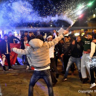 I festeggiamenti per le strade di Sanremo