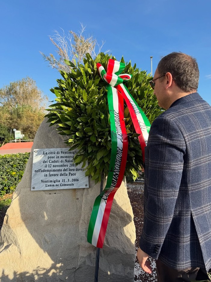 Ventidue anni fa la strage di Nassiriya, Ventimiglia rende omaggio ai caduti
