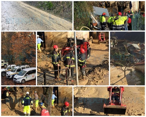 Rezzo: la frana si è mossa di nuovo, due case investite dal fango ma si lavora per pulire tutto (Foto e Video) Rezzo: la frana si è mossa di nuovo, due case investite dal fango ma si lavora per pulire tutto (Foto e Video)