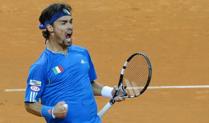 Fabio Fognini sarà protagonista con l'Italia del Tennis a Genova in Coppa Davis contro la Francia
