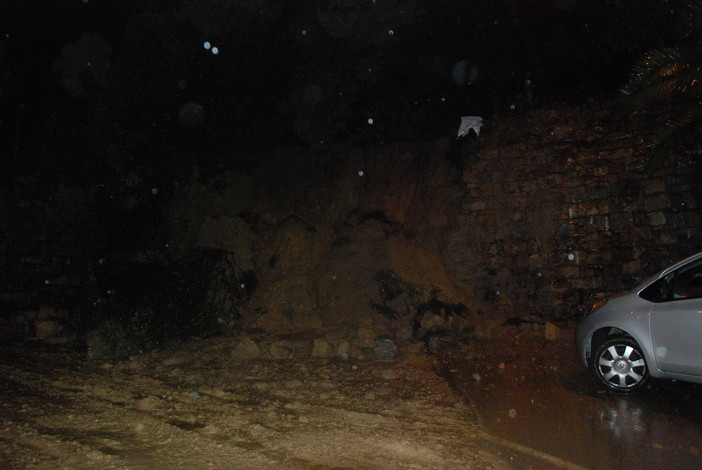 La frana alla curva della Sanson