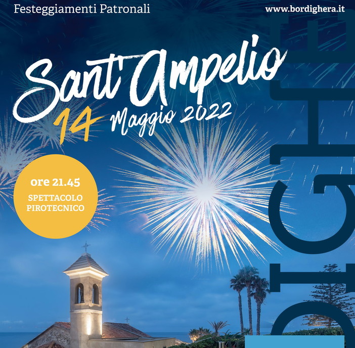 Bordighera: sabato prossimo festeggerà Sant'Ampelio, cerimonie dal mattino ai fuochi della sera Bordighera: sabato prossimo festeggerà Sant'Ampelio, cerimonie dal mattino ai fuochi della sera