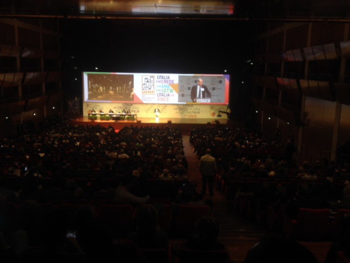 Un momento dell'intervento di Fassino