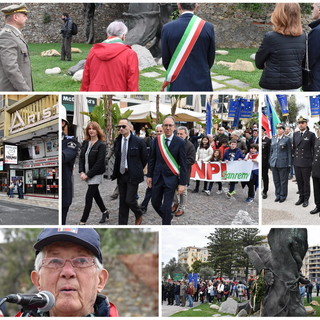 25 aprile molto partecipato quest'anno a Sanremo, Alfredo Schiavi "Per fortuna non c'è nessun Ministro dell'Interno" (Foto e Video)