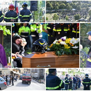 Pigna: in 300 con tanti Vigili del Fuoco oggi pomeriggio per l'estremo saluto ad Andrea Pastor (Foto)