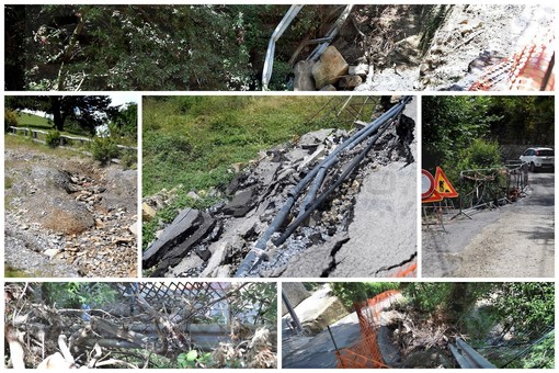 Sanremo: lavori di sistemazione delle zone franate sulla strada che porta alla frazione di San Romolo (Foto) Sanremo: lavori di sistemazione delle zone franate sulla strada che porta alla frazione di San Romolo (Foto)