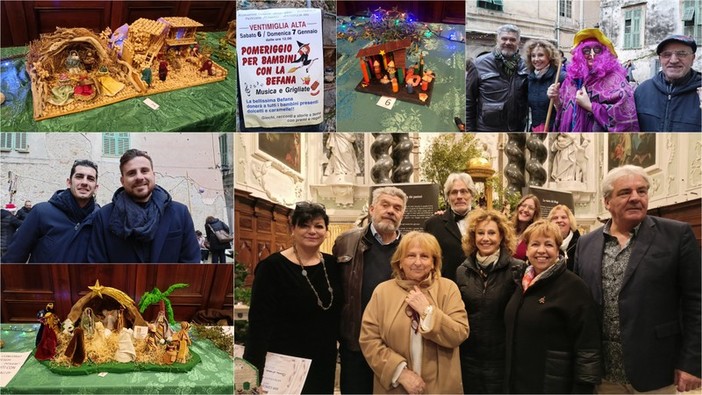 Ventimiglia Alta in festa per l'arrivo della Befana, Nicoletta Storelli e nipoti vincono il concorso dei presepi poveri (Foto e video) Ventimiglia Alta in festa per l'arrivo della Befana, Nicoletta Storelli e nipoti vincono il concorso dei presepi poveri (Foto e video)