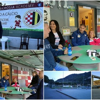 Campo Zaccari, il candidato sindaco Fabio Perri: "Noi daremo una struttura degna alla Polisportiva Vallecrosia Academy" (Foto e video)