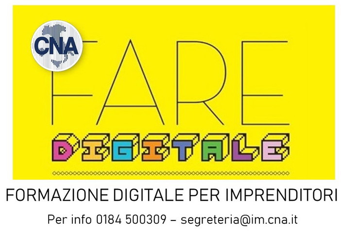 Cna Imperia: ‘Fare digitale’, al via nel mese di marzo i corsi per ‘Artigiani digitali’ e ‘Turismo digitale’ Cna Imperia: ‘Fare digitale’, al via nel mese di marzo i corsi per ‘Artigiani digitali’ e ‘Turismo digitale’