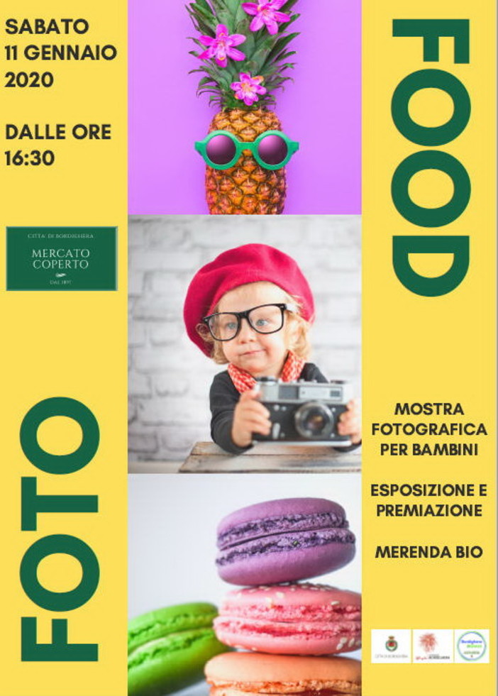 Bordighera: domani al Mercato Coperto la mostra fotografica per bambini 'Market Food'