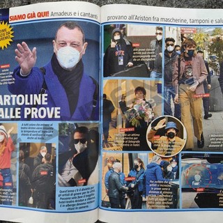 La doppia pagina di 'Tv Sorrisi e Canzoni' con le foto di Tonino Bonomo