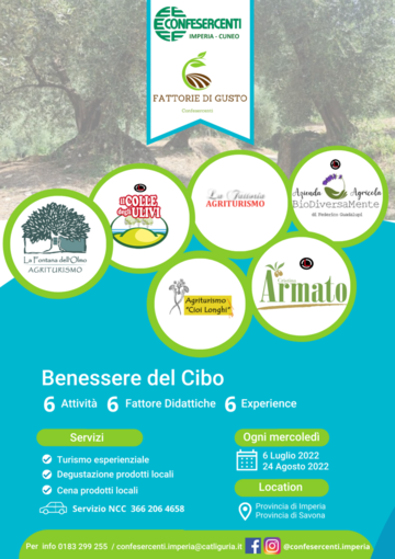 Confesercenti presenta il progetto 'Fattorie di gusto', il connubio tra esperienza e prodotti tipici ogni mercoledì Confesercenti presenta il progetto 'Fattorie di gusto', il connubio tra esperienza e prodotti tipici ogni mercoledì