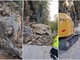 Frana tra a Agaggio e Molini di Triora, iniziate le operazioni di rimozione del masso Frana tra a Agaggio e Molini di Triora, iniziate le operazioni di rimozione del masso