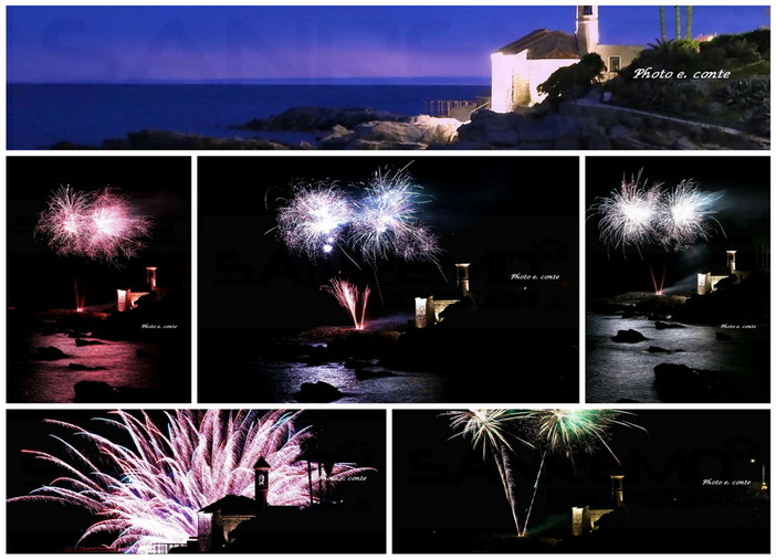 Bordighera: con la 'magia' dei fuochi d'artificio sono terminati i festeggiamenti per Sant'Ampelio (Foto)