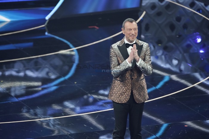 Amadeus sul palco del 72° Festival di Sanremo Amadeus sul palco del 72° Festival di Sanremo