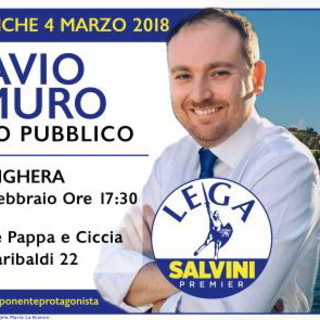 Elezioni politiche del 4 marzo: ‘#PonenteProtagonista’, visita di Flavio Di Muro a Bordighera
