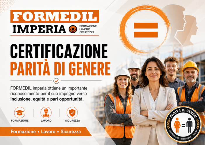 FORMEDIL Imperia ottiene la Certificazione per la Parità di Genere