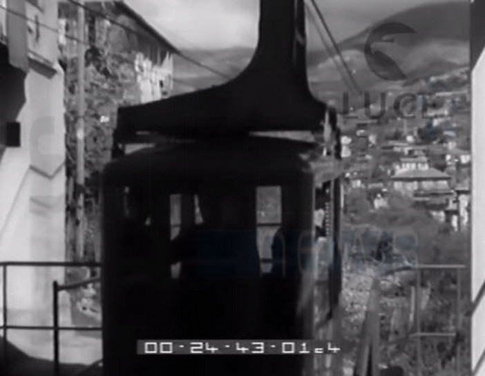 La funivia in una foto d'epoca