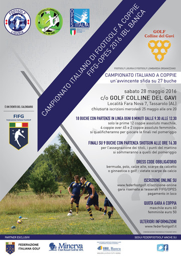 Footgolf Liguria organizza per sabato 28 maggio un match su 27 buche alle Colline del Gavi