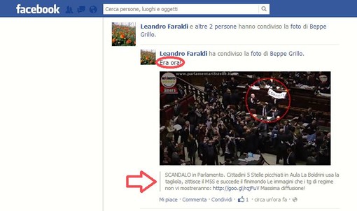 Il post 'incriminato' Il post 'incriminato'