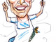 Lo chef Flavio Ottonello in un disegno di Tiziano Riverso
