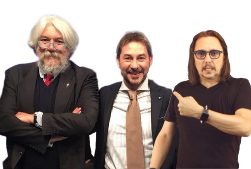 Gian Maria Aliberti Gerbotto al centro, con gli autori delle Prefazioni Alessandro Meluzzi e Marco Camisani Calzolari Gian Maria Aliberti Gerbotto al centro, con gli autori delle Prefazioni Alessandro Meluzzi e Marco Camisani Calzolari