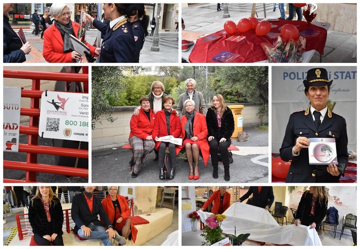 'Questo non è amore': a Sanremo la giornata contro la violenza con due nuove panchine rosse e la sensibilizzazione della Polizia
